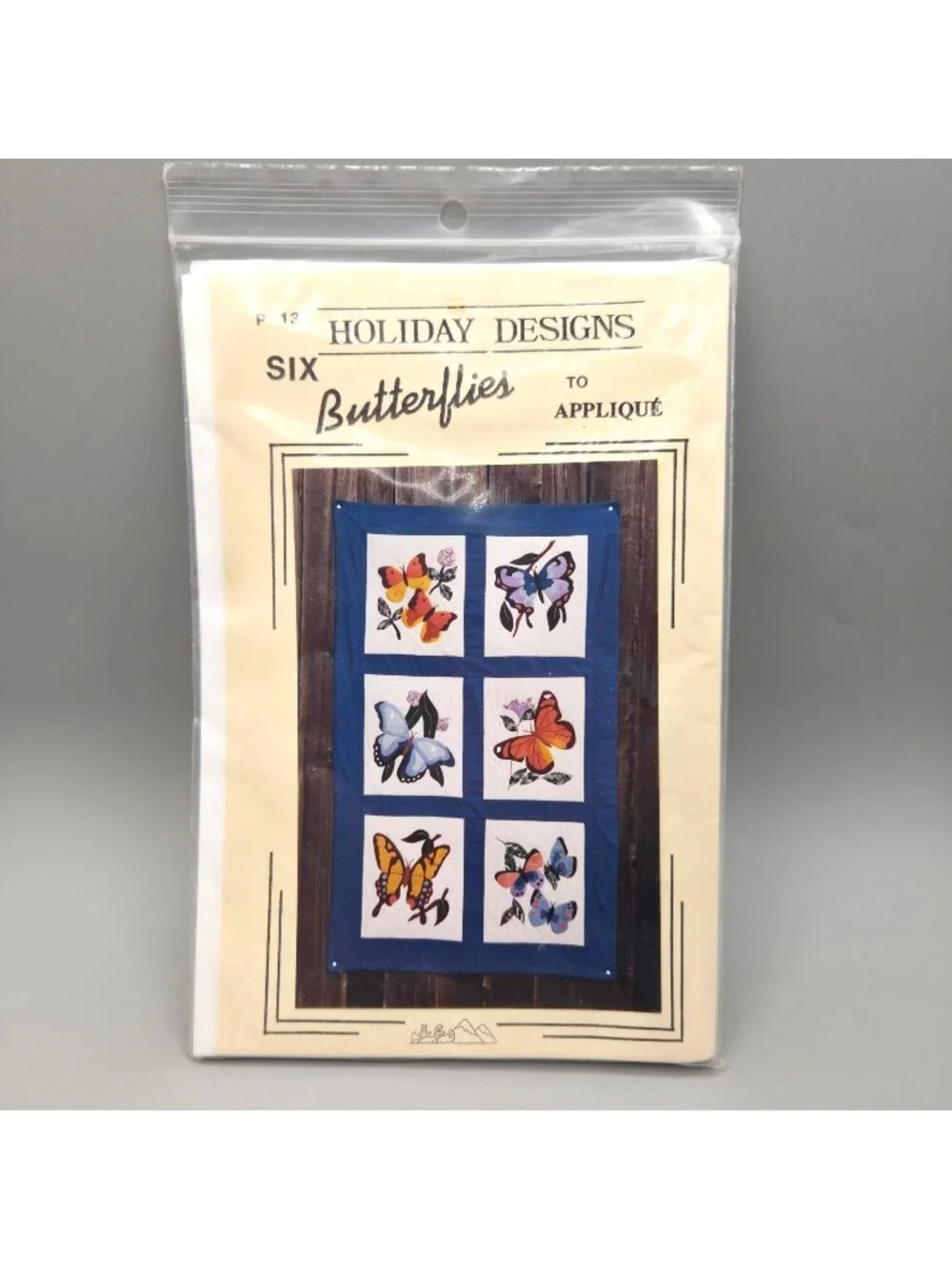 Six Butterflies to Applique Patterns By Donna Poster Holiday Designs #P13